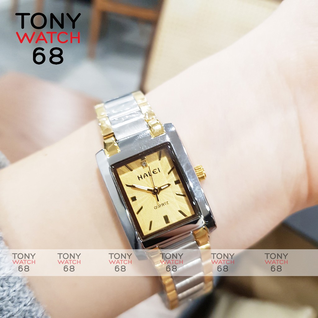 Đồng hồ nữ Halei dây kim loại chống nước chính hãng Tony Watch 68