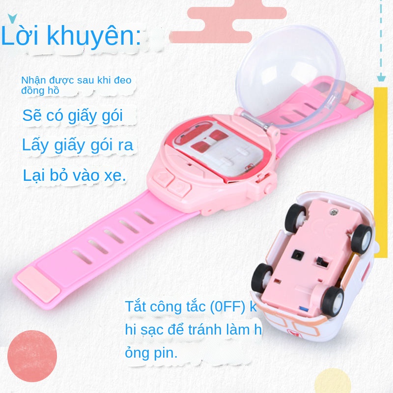 ◆Douyin Net Red Toy Watch Xe ô tô điều khiển từ xa Con người xã hội Trẻ em Con trai Điều khiển từ xa Điện xe ô tô Cô gái