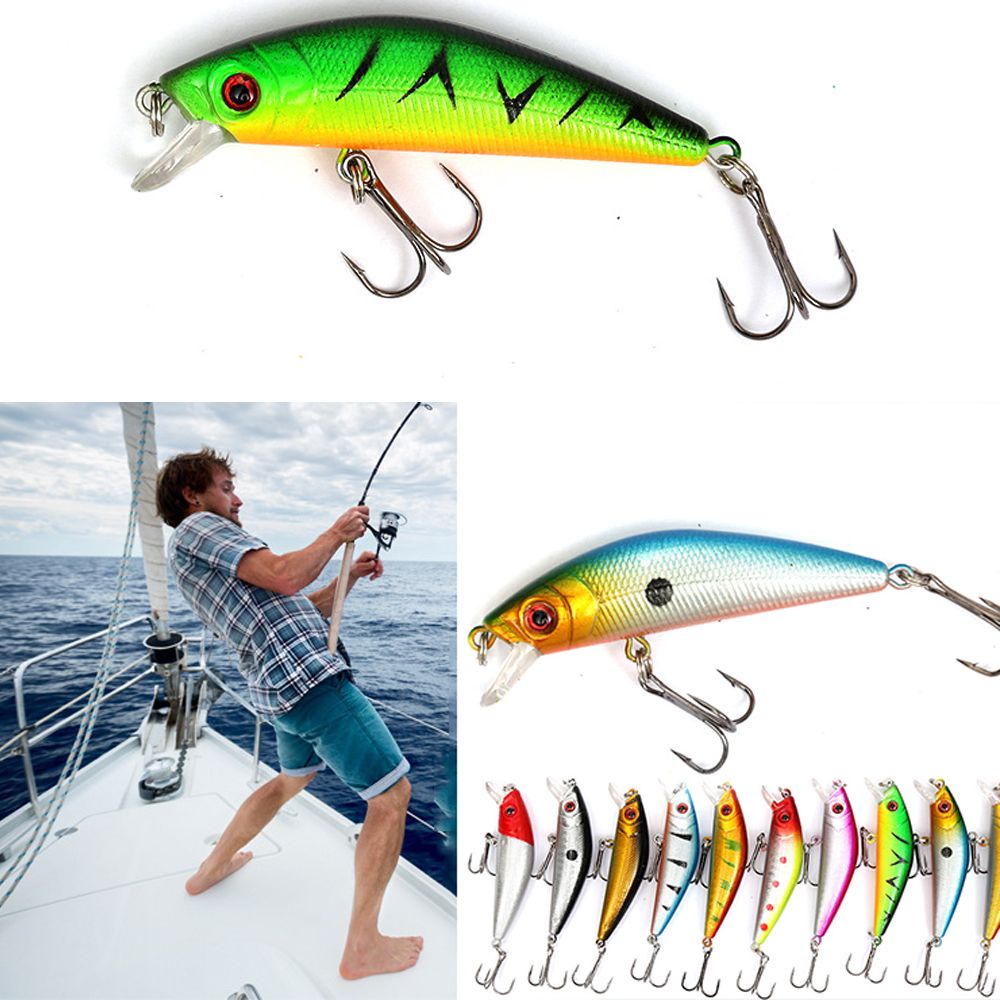 Mồi Câu Cá Nhân Tạo Cứng 70mm 8g Có Lưỡi Câu