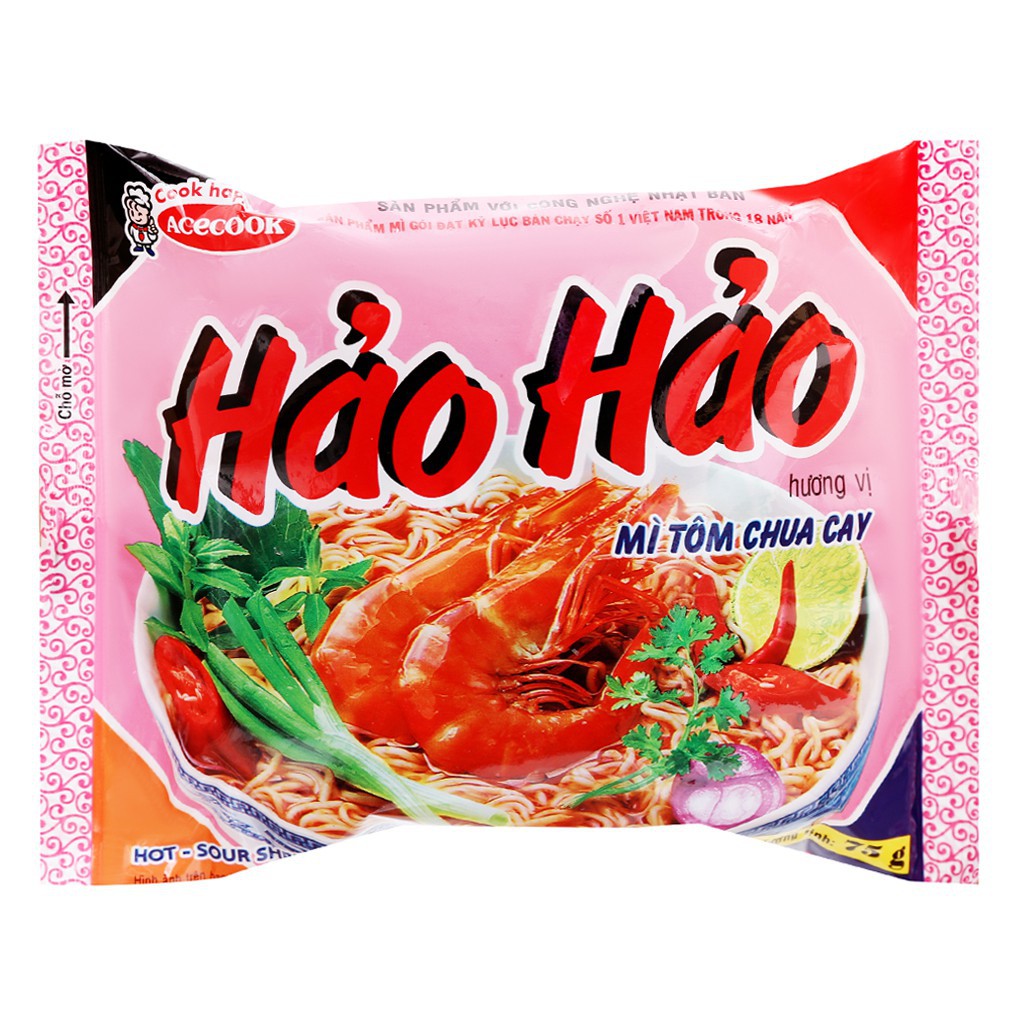 Mì hảo hảo chua cay 75g x 30 gói