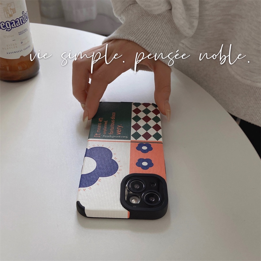 Ốp điện thoại mềm hai màu họa tiết hoa thích hợp cho iPhone 13 12 11 Pro Max Se 2020 Xr X 7 8 Plus