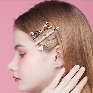 Combo 2-3 Kẹp Tóc Hợp Kim Đính Đá Và Ngọc Trai Giả/Nhân Tạo Thời Trang Xinh Xắn Cho Nữ