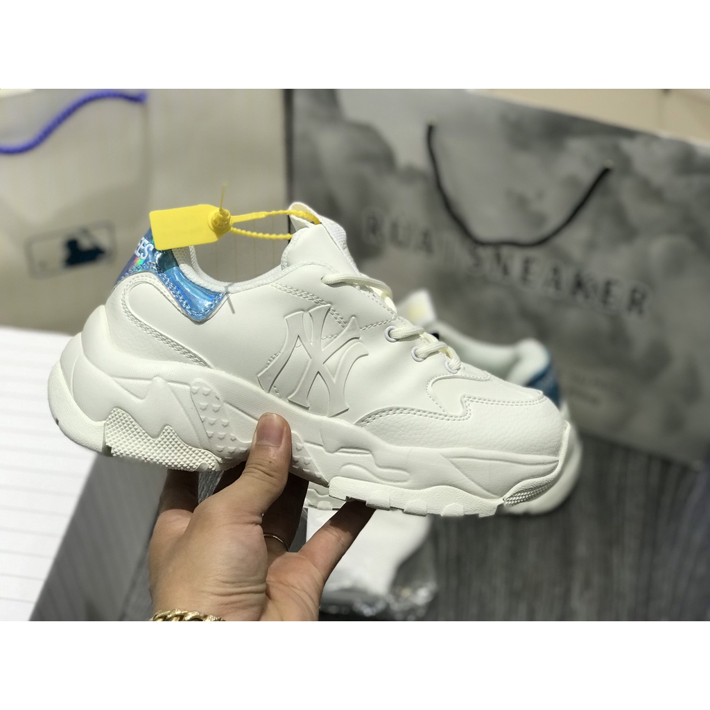 Siêu Phẩm Giày Thể Thao Sneaker M.L.B Hologram New York Yankees Gót Xanh Siêu Hot Cao Cấp Ảnh Thật + freeship