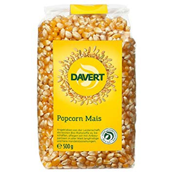 Bắp ngô nổ bỏng (popcorn) hữu cơ Davert 500g