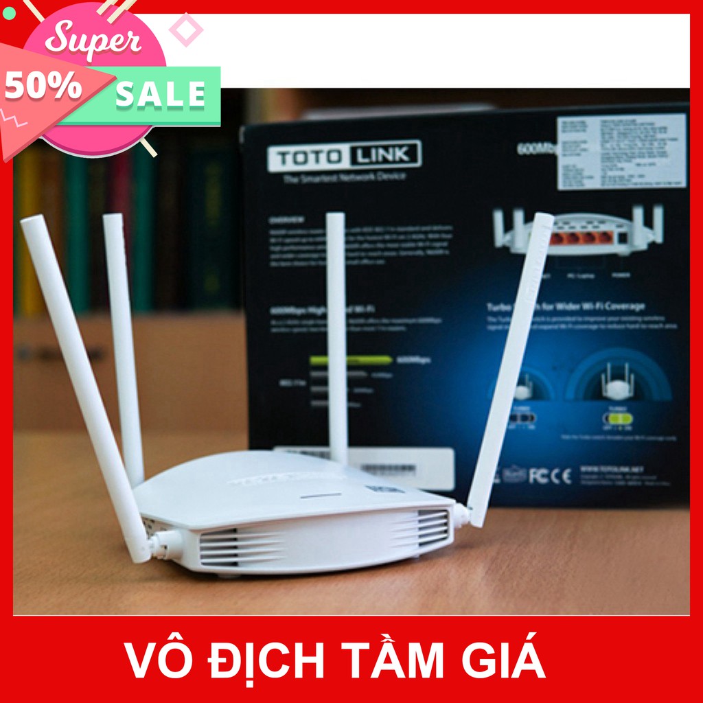 Cục phát wifi Totolink N600R Wireless N600Mbps - Màu trắng - Chính hãng - Bảo hành 2 năm