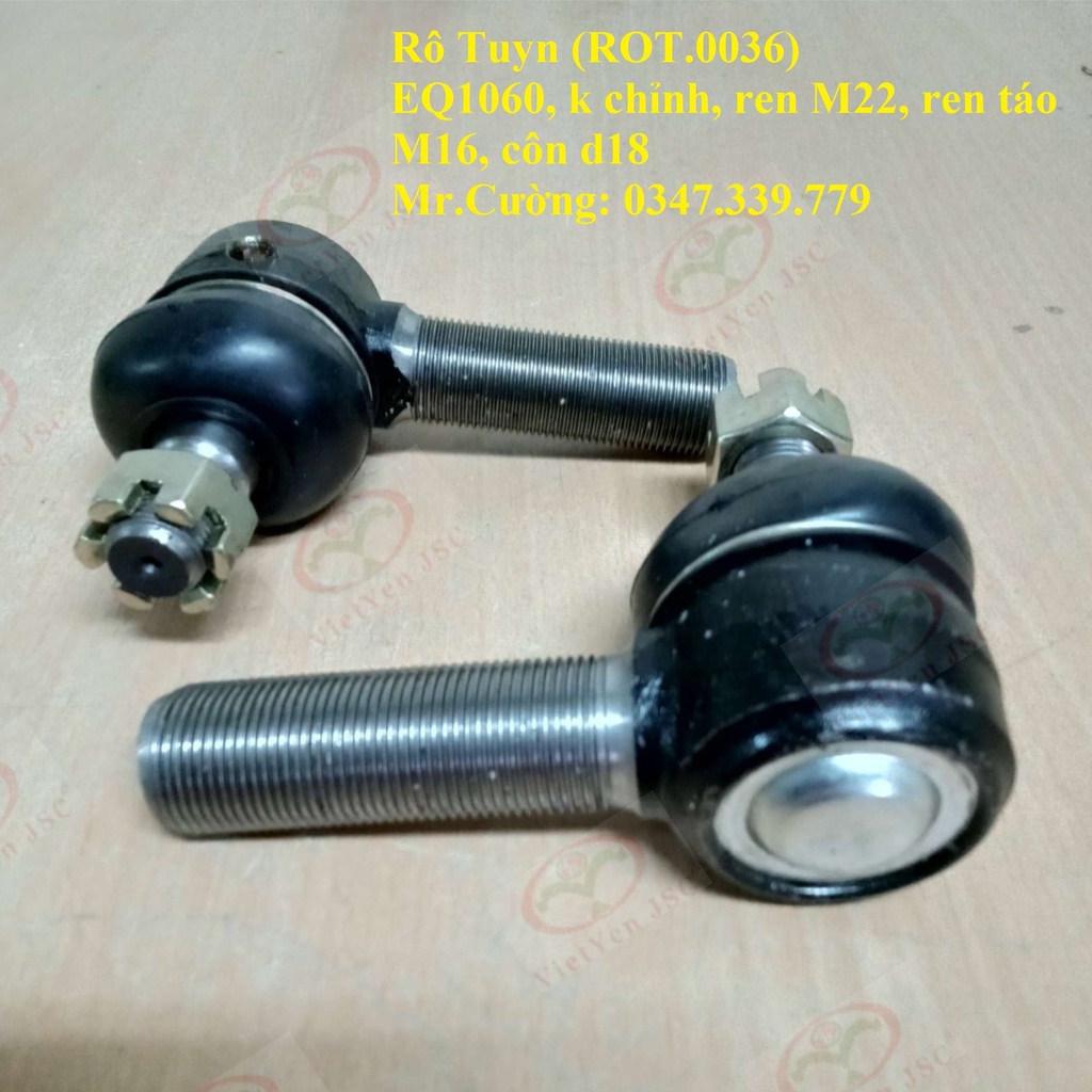 Một cặp  Rotuyn  lái dùng cho xe tải  2.5 tấn - 3.5 tấn, BJ1060, gai ngoài 22mm, côn 18mm