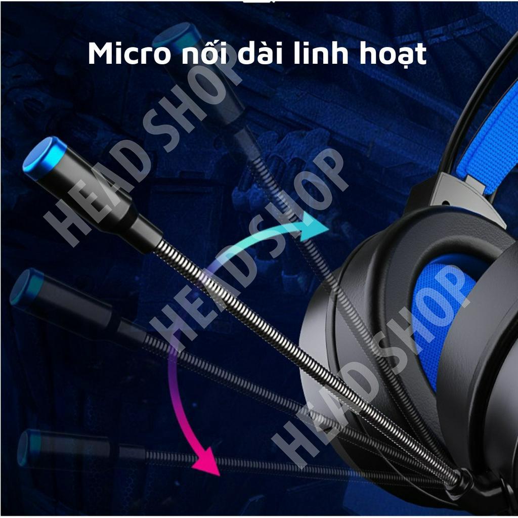 Tai nghe Gaming chụp tai có mic đèn led 7 màu cho máy tính, laptop, điện thoại âm thanh vòm G58 HeadShop