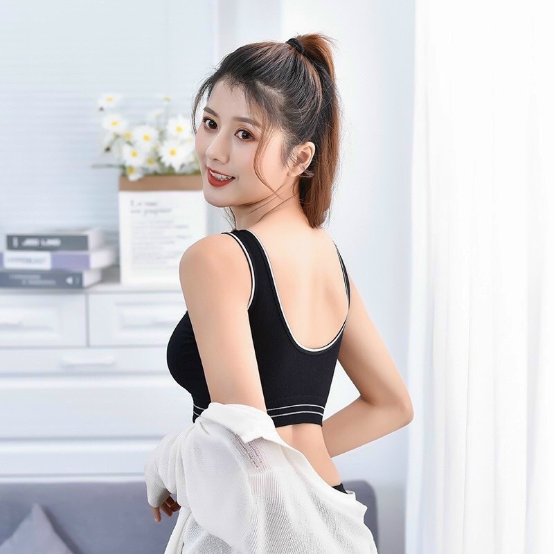 Áo bra áo tập gym, áo lót nữ tập yoga ôm body có đệm mút nâng ngực  CROP01