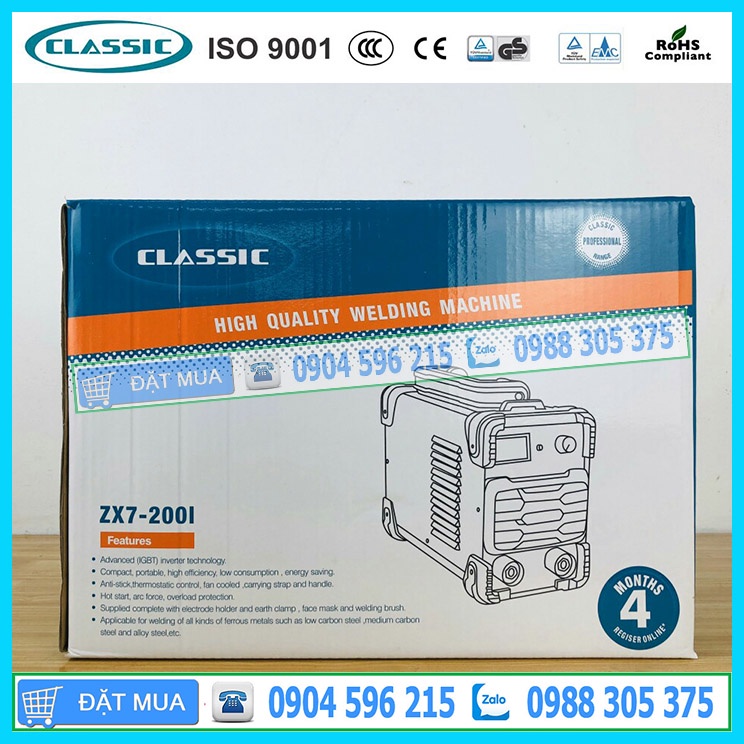 Máy hàn CLASSIC ZX7-200I - Máy hàn chính hãng