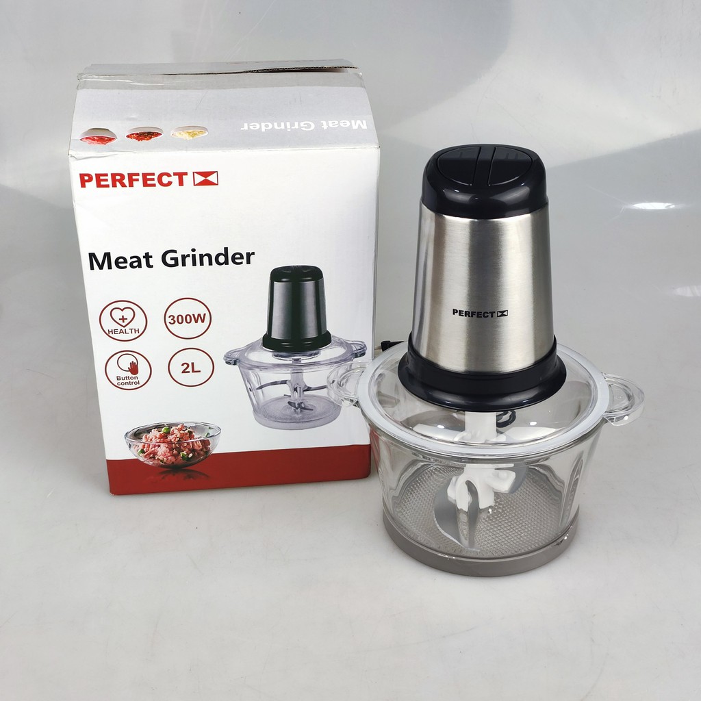 Máy Xay Thịt 2L Đa Năng Perfect PF-X06 Công Suất 300W Cối Thủy Tinh Dung Tích 2L Xay Nhuyễn Thực Phẩm Nhanh Chóng