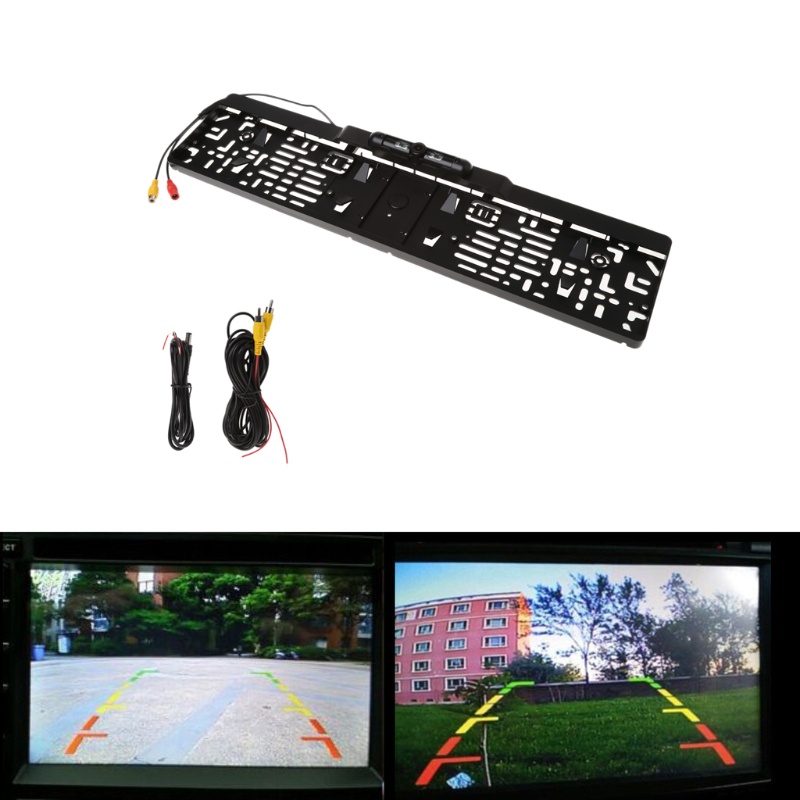 Bộ Khung Biển Số Xe Chống Nước Kèm Camera Và Đèn LED Nhìn Ban Đêm Cho Xe Hơi