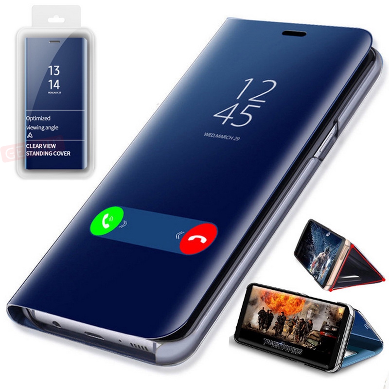 Thông Minh Bao Nắp Cứng Tráng Gương Thông Minh Cho Điện Thoại Samsung Galaxy J3 J5 J7 Pro J2 J5 J7 Prime G530 On7 On5 M20 M30 Ốp