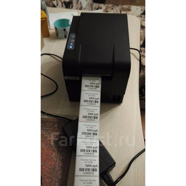 Máy in mã vạch, tem nhiệt trà chanh trà sữa khổ 1 tem giá rẻ Xprinter XP-235B | BigBuy360 - bigbuy360.vn