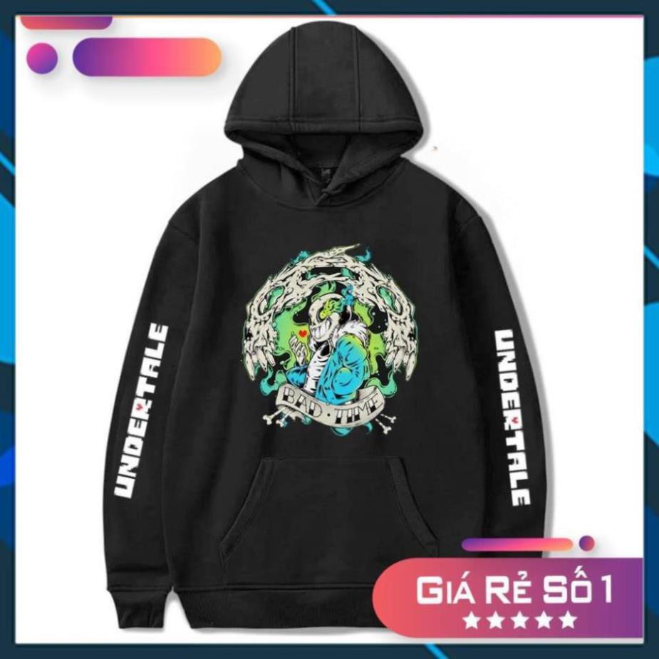 Mẫu áo hoodie bé Sans Bad Time - mẫu áo game Undertale cực ngầu - áo cực chất