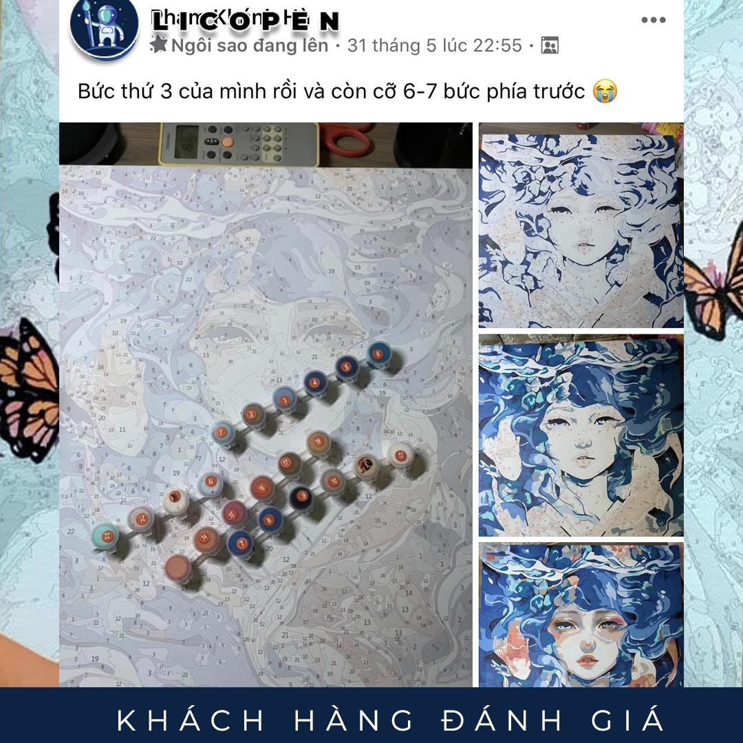 [CÓ SẴN] Tranh Tô Màu Theo Số Licopen - Tranh đoàn tàu trời đêm - MS72 | BigBuy360 - bigbuy360.vn