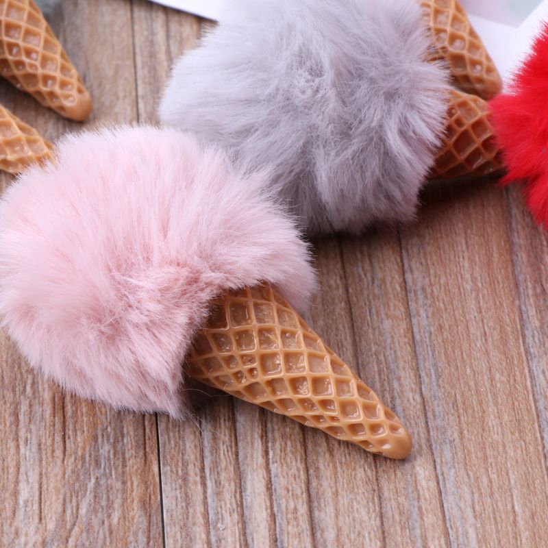 Mary☆Newborn Baby Photography Mink Fur Ice Cream Shape Props Tiny Photo Shoot Props Accessories