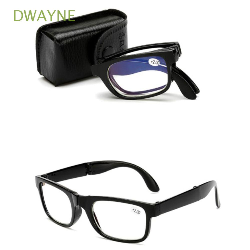 DWAYNE Men Women Folding Reading Glasses Outdoor With Glasses Box Presbyopia Eyeglasses Travel Portable Vision Care Computer Eyeglasses Driving Reading Magnifying Foldable Presbyopic Eyewear/Multicolor