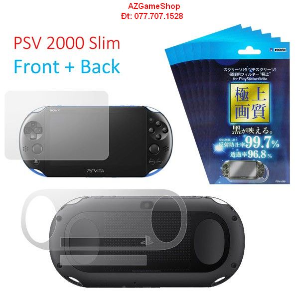 Dán thường màn hình và mặt sau Ps Vita 2000 cao cấp Hori