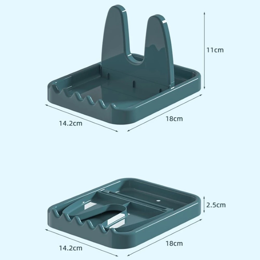 Giá đỡ muỗng/nắp nồi bằng nhựa 3 màu đa năng tiện dụng