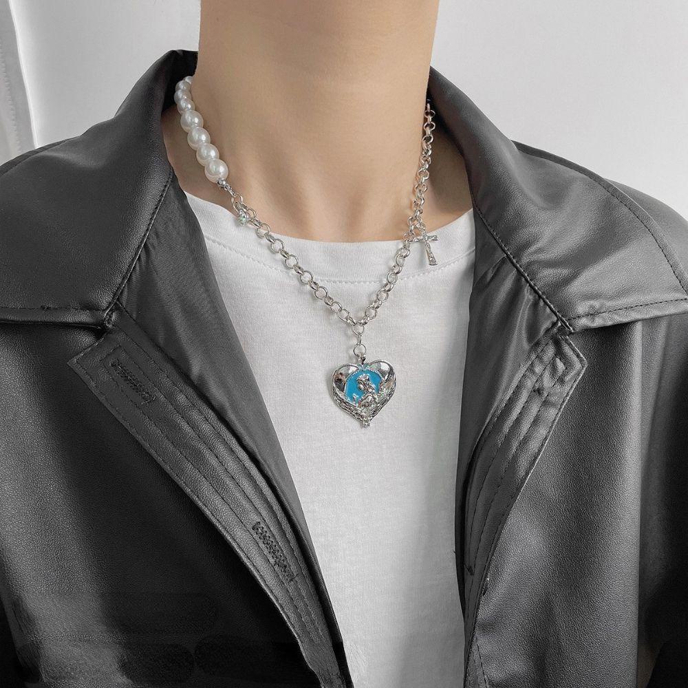 Vòng cổ Choker Mặt Trái Tim Phong Cách Hàn Quốc Thời Trang Cho Nữ