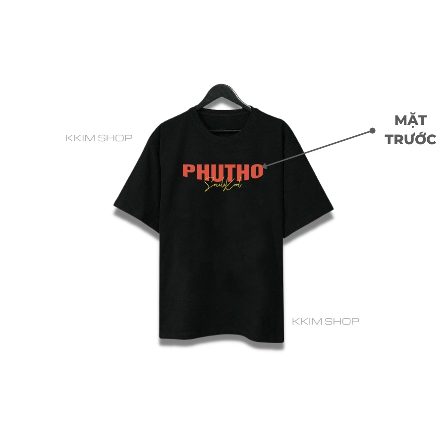 Áo thun tay lỡ PHÚ THỌ, Áo phông 63 tỉnh thành Form rộng oversize, chất liệu Cotton KKIMSHOP