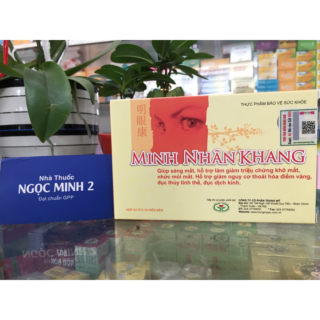 ✅ [Chính Hãng] Minh Nhãn Khang giúp sáng mắt, hỗ trợ làm giảm triệu chứng khô mắt, nhức mỏi mắt, thoái hoá điểm vàng