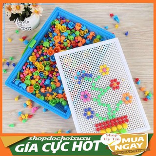 BỘ ĐỒ CHƠI XẾP HÌNH HẠT - HÌNH NẤM CHO BÉ