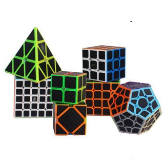 Rubik BRAIN TOYS Carbon 2x2, 3x3, 4x4, 5x5, Megaminx, Pyraminx, Skewb, Square-1 - Rubik Carbon Thi Đấu Chuyên Nghiệp