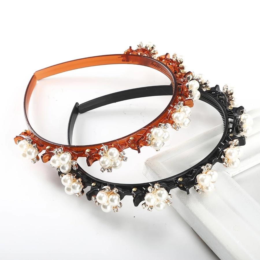 Cài Tóc Đính Hoa Và Ngọc Trai Nhân Tạo Phong Cách Hàn Quốc