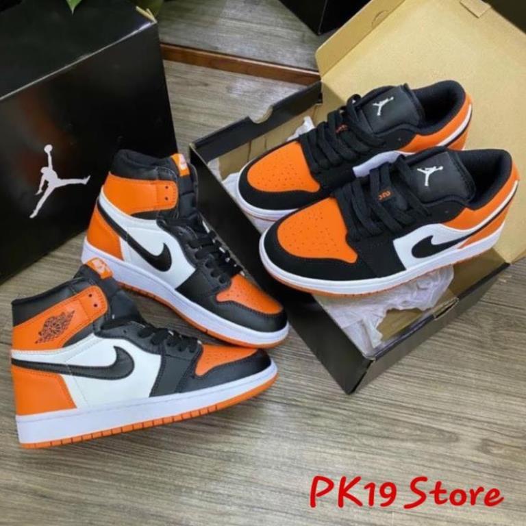 Giày thể thaoFREESHIP Jordan 1 cam đen - Hot trend 2021