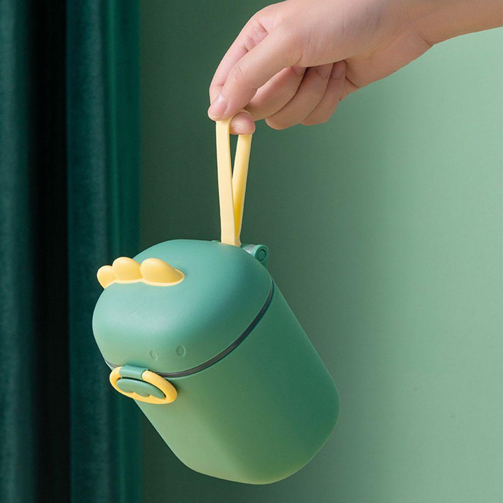 Hộp Đựng Sữa Bột / Thức Ăn Trưa Hình Khủng Long Hoạt Hình Kèm Muỗng Tiện Dụng Cho Bé