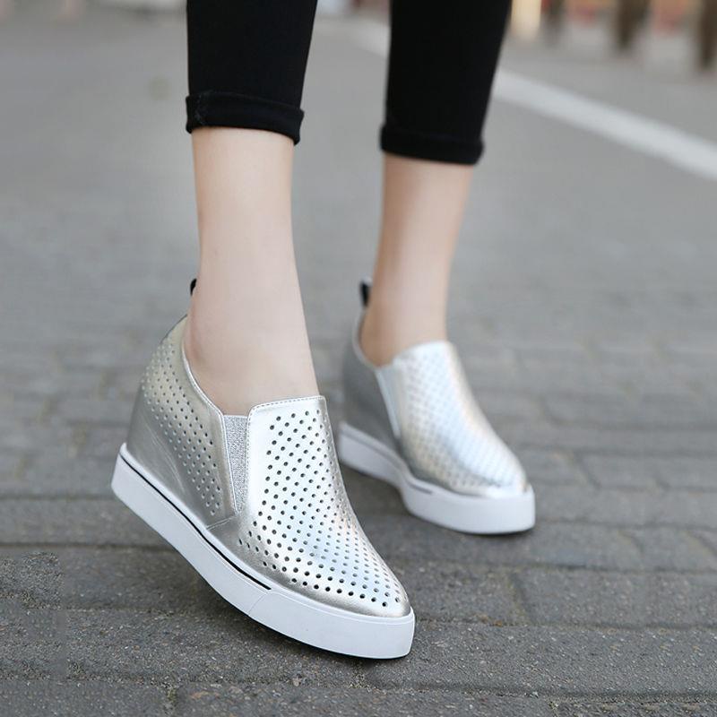 Giày Lười Đế Dày Thoáng Khí Thời Trang Xuân Thu Cho Nữ Size 33~41