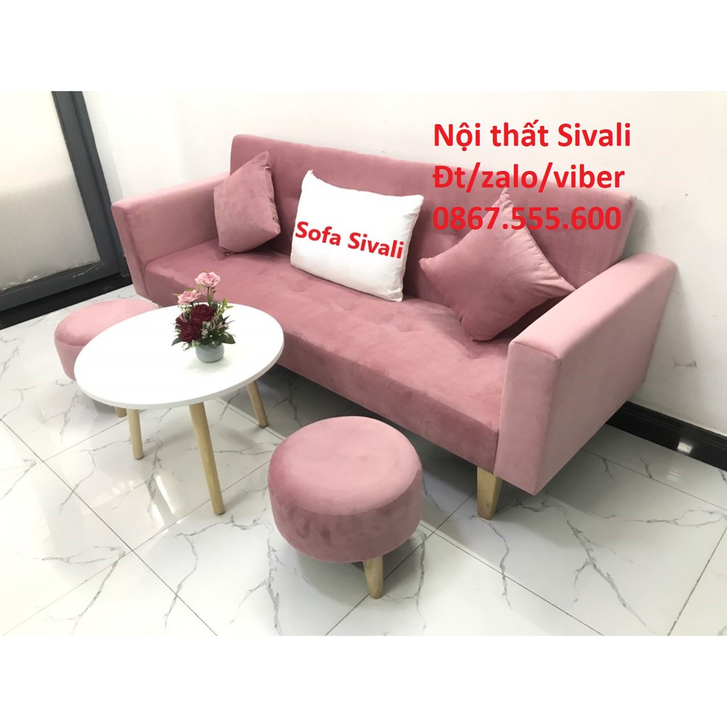 Bộ ghế dài sofa bed tay vịn phòng khách sopha sivali salon