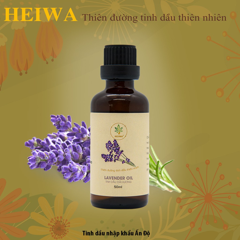 [NGUYÊN CHẤT 100%]Tinh dầu Oải Hương 50ML nhập khẩu Ấn Độ thương hiệu HEIWA