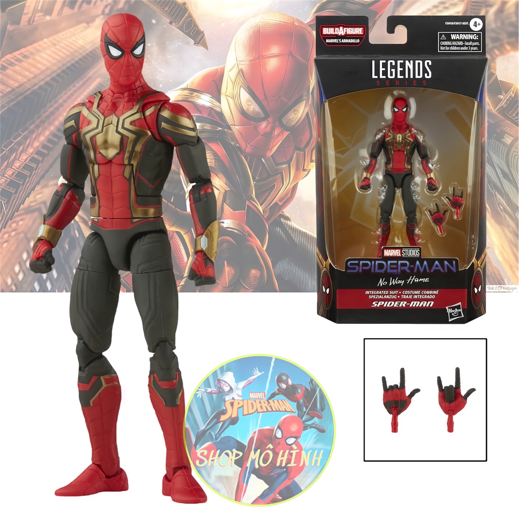Mô hình Spider Man No Way Home Marvel Legends Integrated Suit | Shopee Việt  Nam