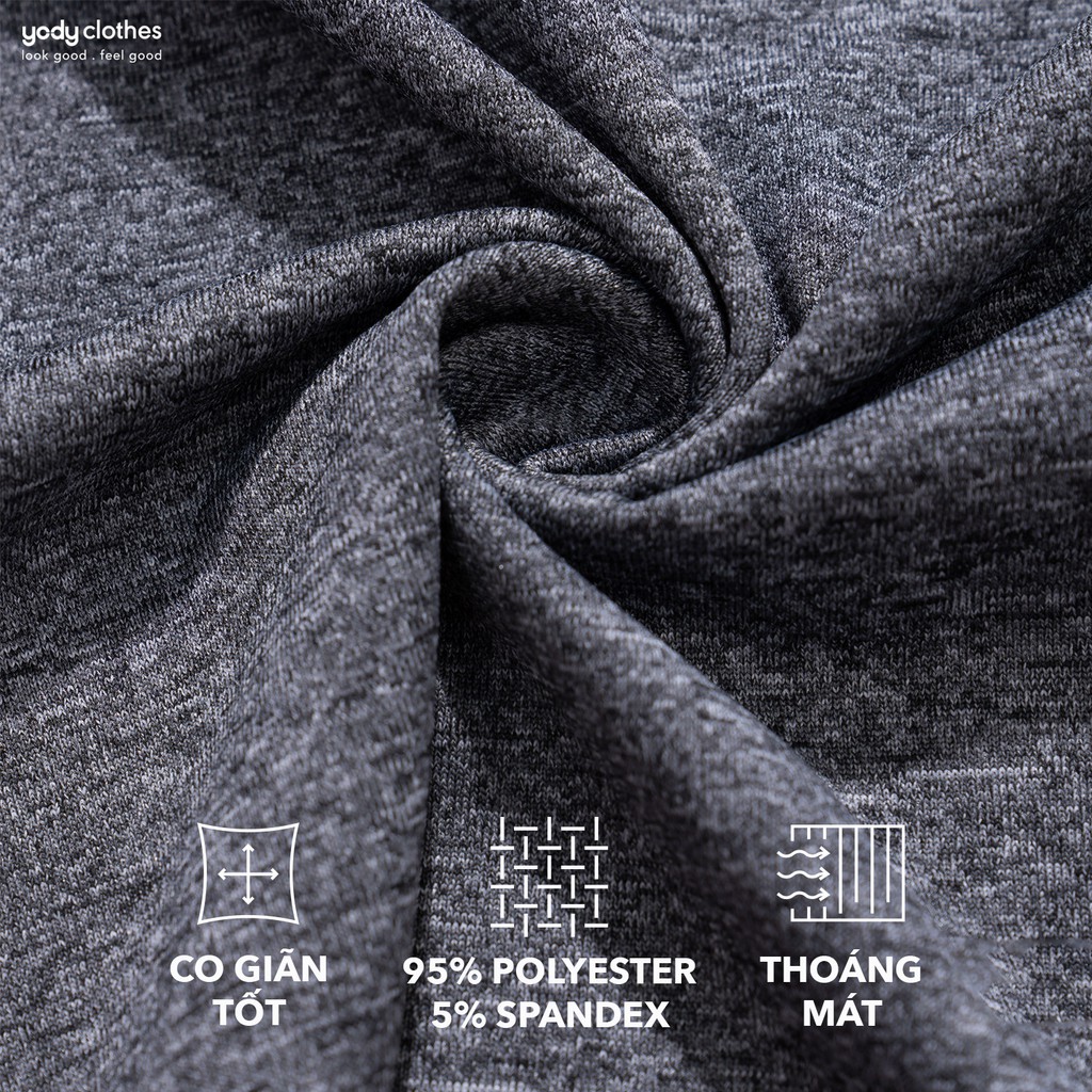 Áo thun nam YODY can sườn kiểu dáng thể thao co giãn tốt TSM3673 | BigBuy360 - bigbuy360.vn