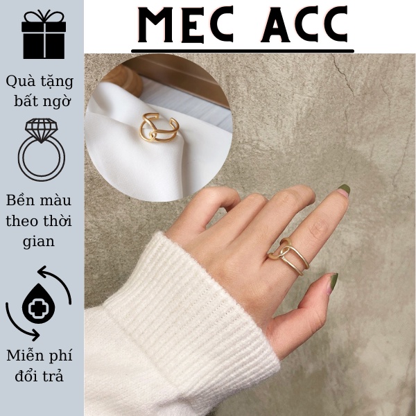 Nhẫn nữ basic vô cực tùy chỉnh kích cỡ mạ bạc 925 sáng đẹp N8