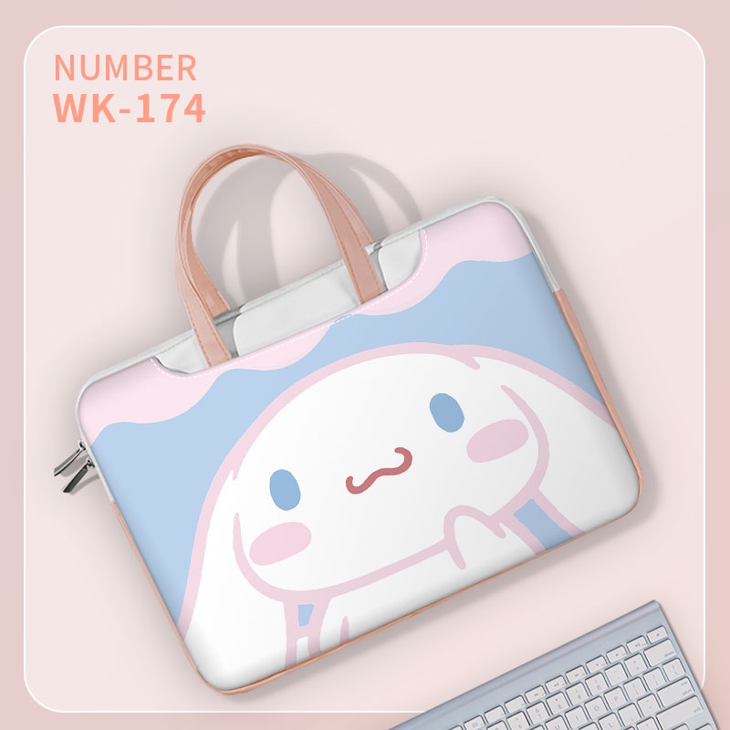 DIY Kawaii Máy tính xách tay Balo da PU Túi xách dễ thương Hộp đựng Túi xách màu hồng của phụ nữ