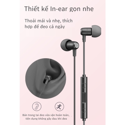 Tai nghe nhỏ trong tai có dây 3.5mm bằng kim loại Nút tai giảm tiếng ồn âm trầm nặng