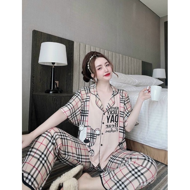 BỘ PIJAMA DÀI LỤA MANGO LOẠI 1, Tay cánh dơi siêu xinh