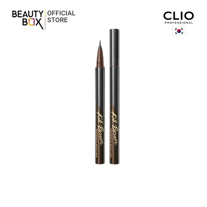 [Mã FMCGM50 - 8% đơn 250K] Viền Mắt Clio Waterproof Brush Liner Kill Black Orignl (H&B) 0.55ml | BigBuy360 - bigbuy360.vn