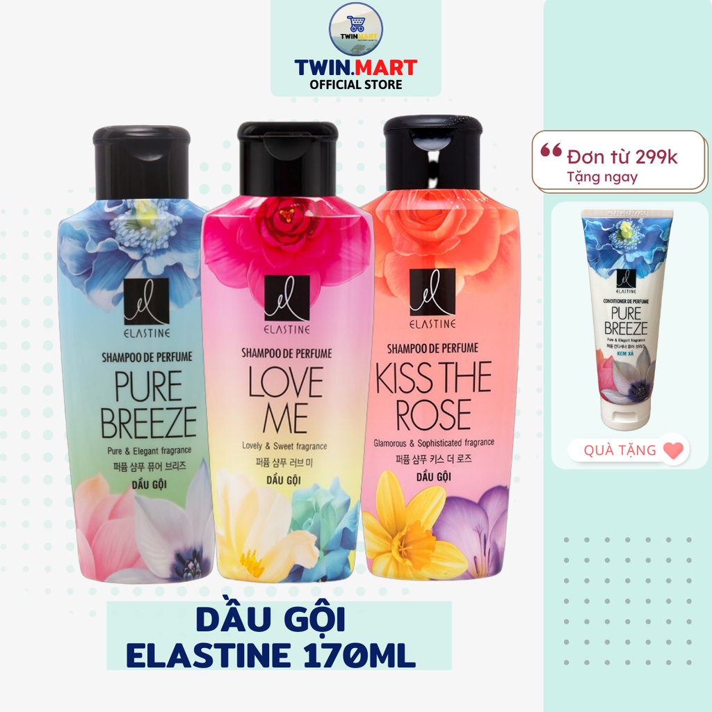 [ĐƠN 299K TẶNG DẦU XẢ 36K] TPHCM Dầu gội Elastine Hương Nước Hoa Hàn Quốc 170ml - Love Me - Pure Breeze - Kiss the rose