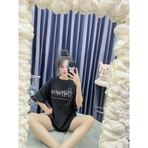 Áo Thun 3158 Mặt Nhung Happiness 🥰🥰 Hàng Xịn Đẹp Sẵn Fom To Rộng&lt;65kg