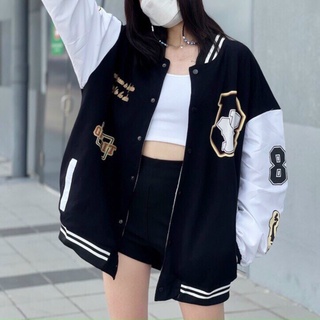 (XẢ KHO) Áo khoác dù BOMBER CHỮ 2 lớp sang chảnh LOCAL BRAND UNISEX FORM RỘNG.