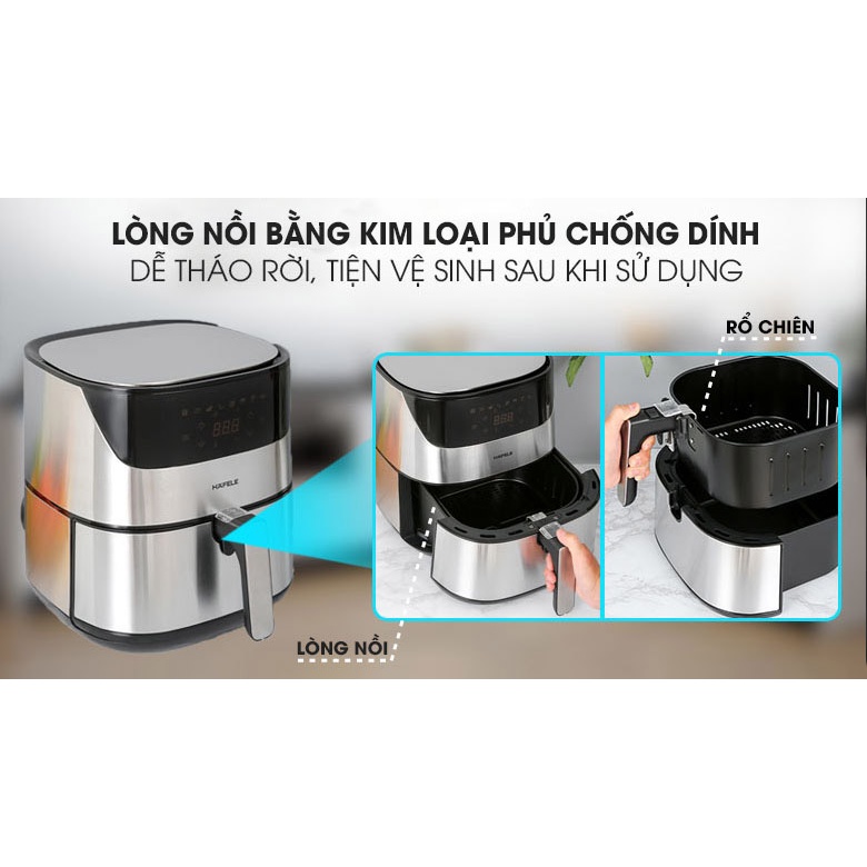 Nồi chiên không dầu 5 lít Hafele AF-T5A / 535.43.712 2000W - Hàng chính hãng