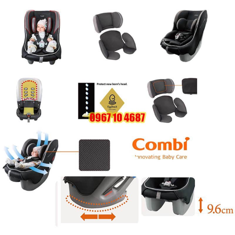 Ghế ngồi ô tô Combi Coccoro EG màu đen Combi Nhật Bản