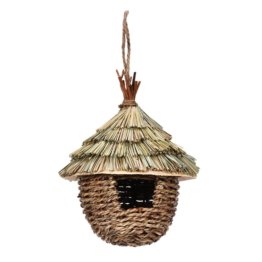 Tổ Chim Bằng Rơm Đan Tay Trang Trí Sân Vườn