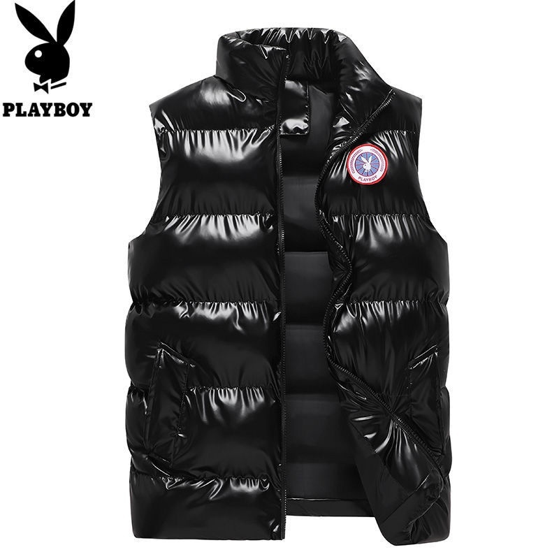 Áo khoác phao sát nách cổ đứng chất Cotton giữ ấm cho nam giới