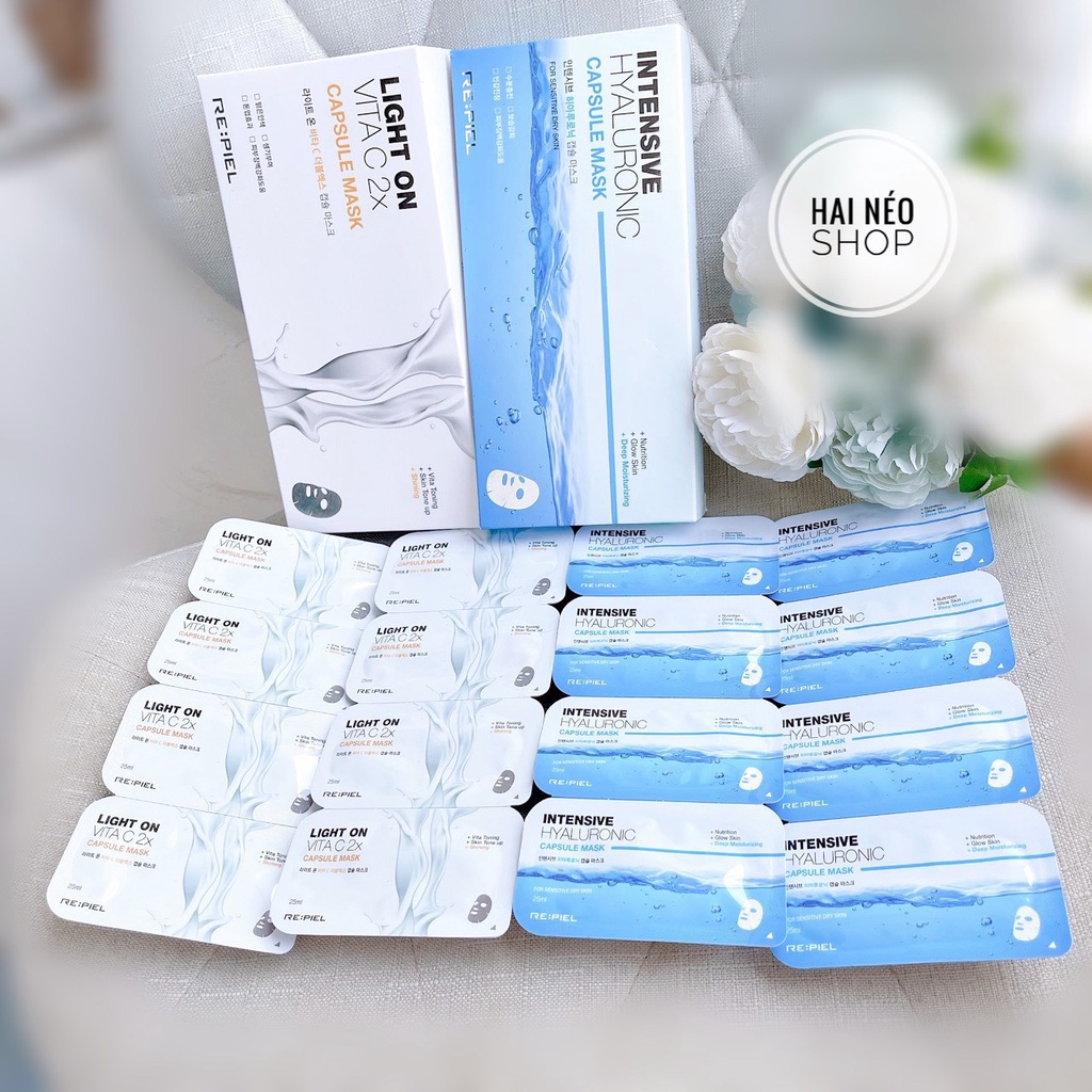 Mặt nạ thạch tế bào gốc tái tạo căng mọng mờ nám Repiel Capsule Mask (Hàn)