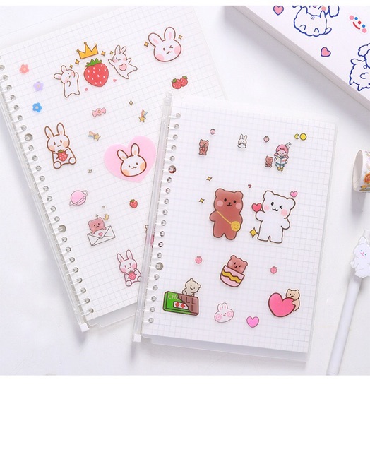 Sticker dán, sticker combo 4 Tờ 1 Túi, Sticker cute Zanmoo